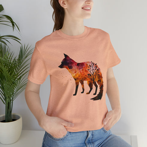 Autumn Fox Silhouette - Short Sleeve Tee